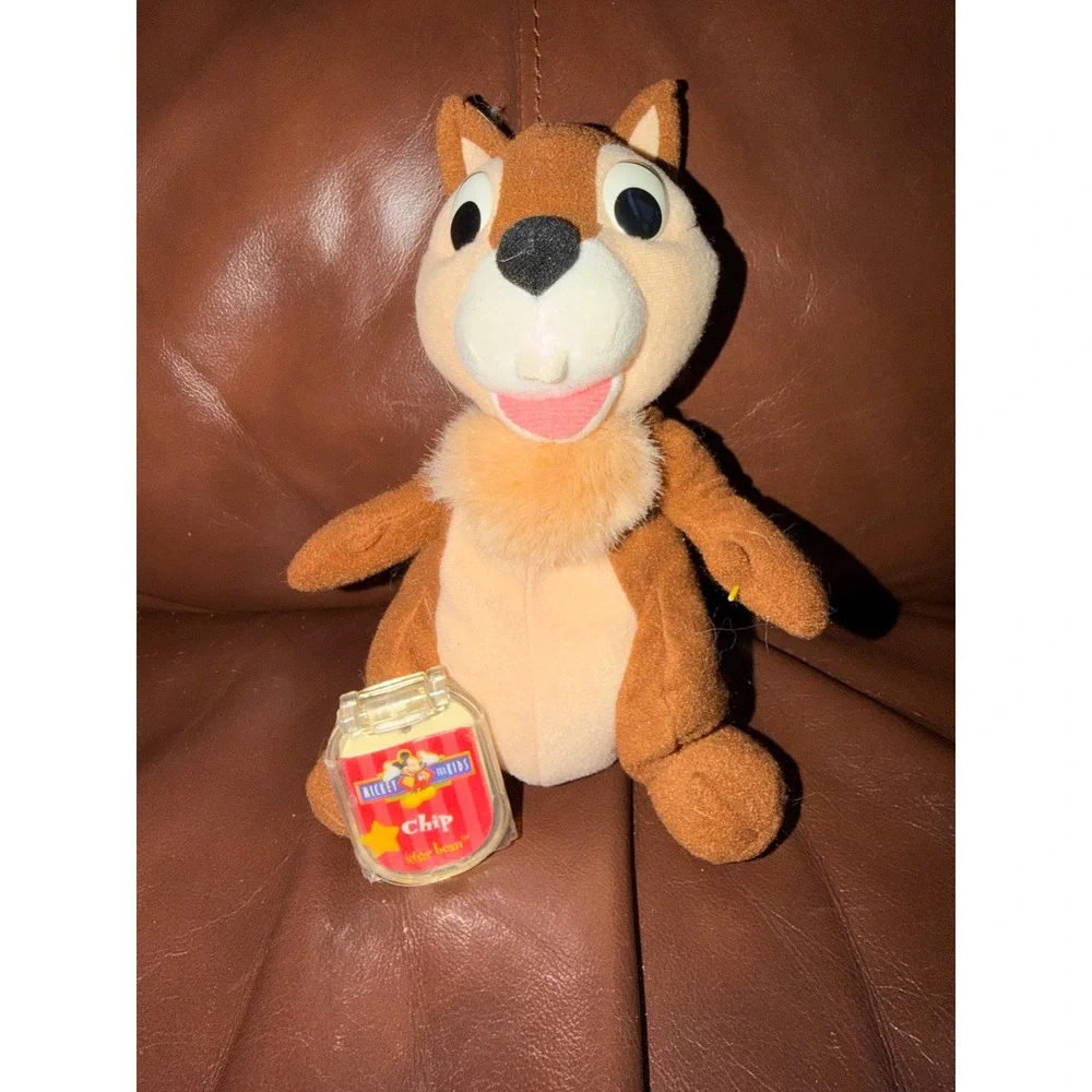 Disney Mickey for Kids Chip Star Bean Plush Mattel Vintage 90s Chipmunk‎